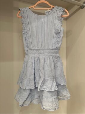 Abercrombie Kids size 11/12 Light Blue Sleeveless Ruffle Kids Dress. Like new